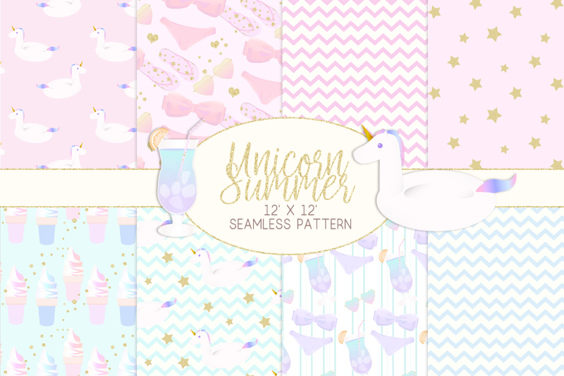 unicorn-summer-digital-papergraphic-pattern