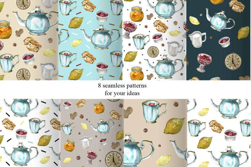english-tea-time-illustrations-patterns-amp-mockups