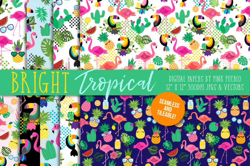 tropical-patterns-and-digital-papers