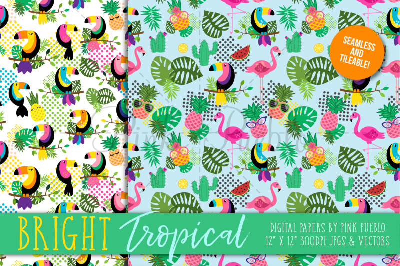 tropical-patterns-and-digital-papers