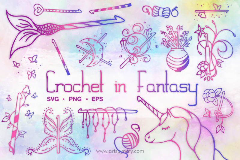 crochet-hooks-in-fantasy-svg-illustration-pack