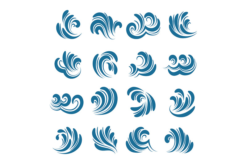 sea-wave-element-set-vector-illustration