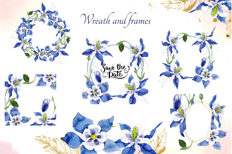 watercolor-flower-aquilegia-blue-png