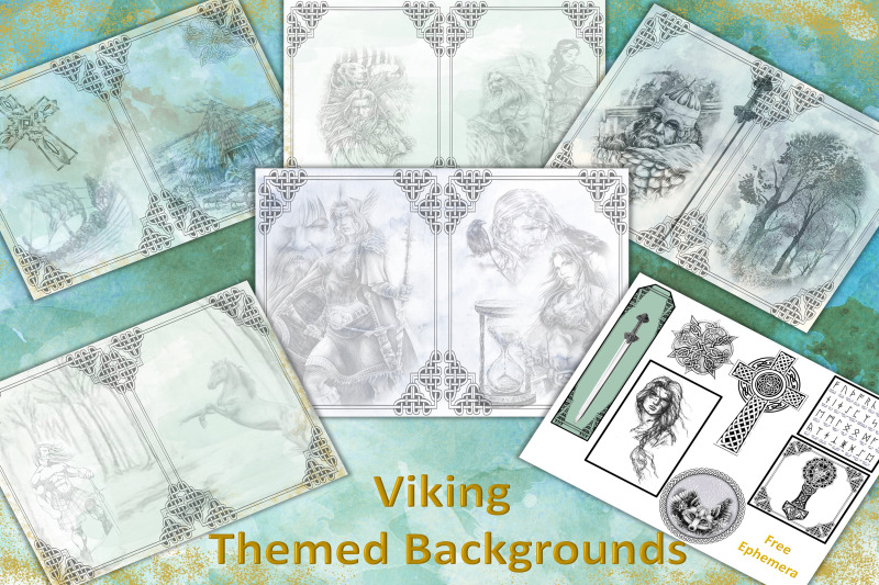 viking-fantasy-themed-backgrounds-with-free-ephemera
