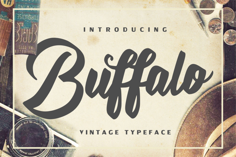 Download Buffalo - Vintage Typeface Font Family From IanMikraz Studio