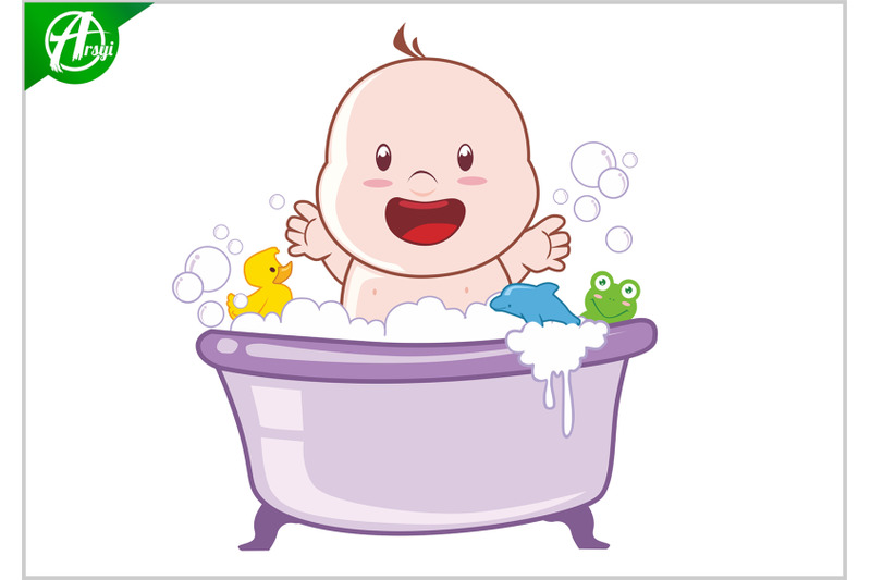 baby-bath-cartoon