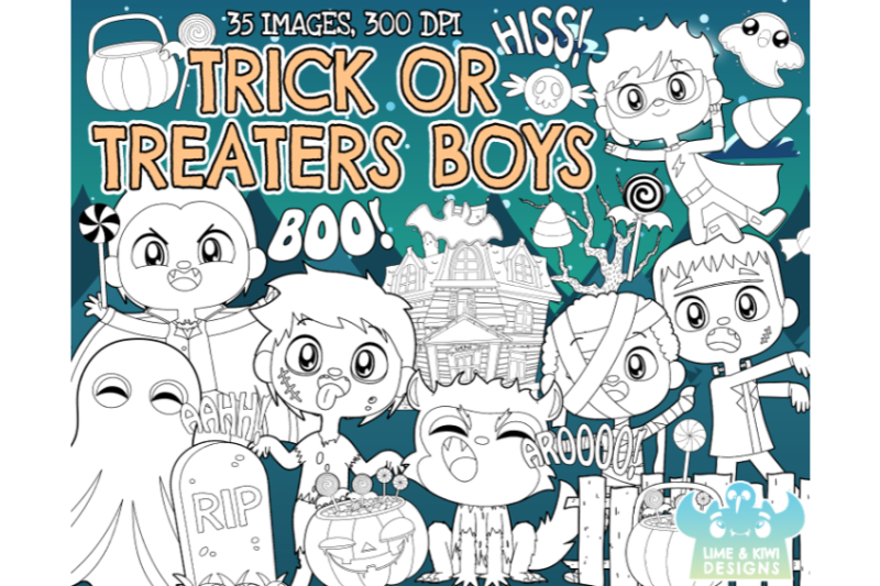 trick-or-treaters-boys-digital-stamps