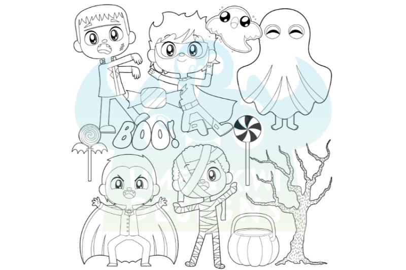 trick-or-treaters-boys-digital-stamps