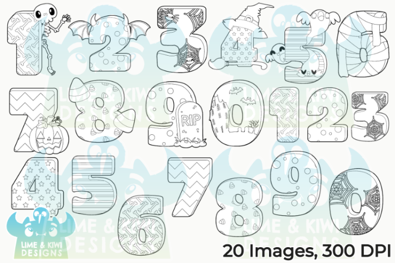 halloween-numbers-digital-stamps-lime-and-kiwi-designs