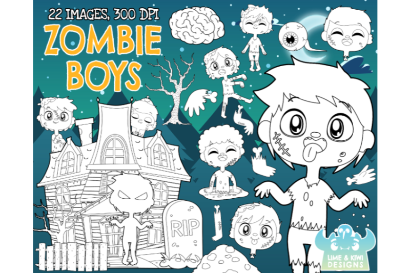 zombie-boys-digital-stamps-lime-and-kiwi-designs