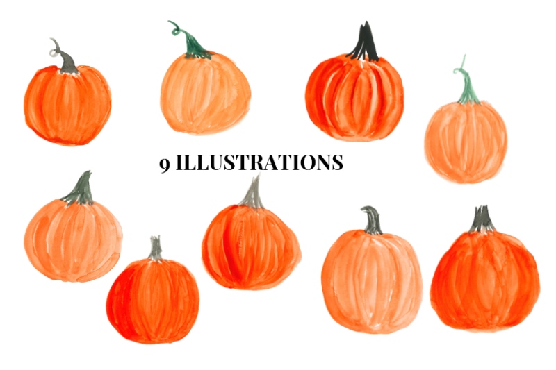 watercolor-pumpkin-clipart-orange-pumpkin-harvest-and-autumn
