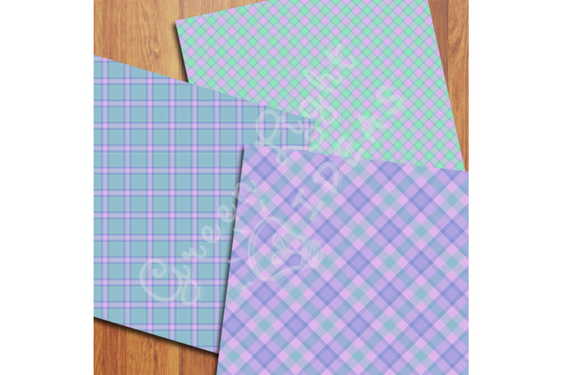 lavender-plaid-digital-papers-tartan-textures