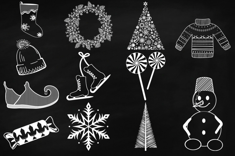 chalk-christmas-clip-art