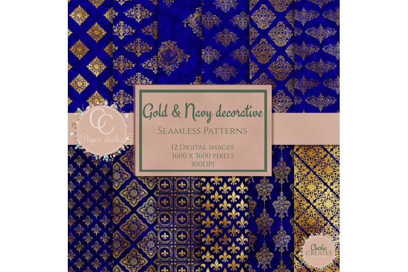 blue-amp-gold-damask-decorative-papers