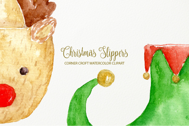 watercolor-christmas-slipper-illustration