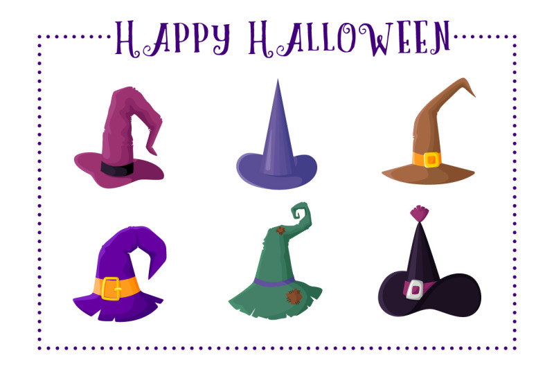 cute-witches-hats-vector-set