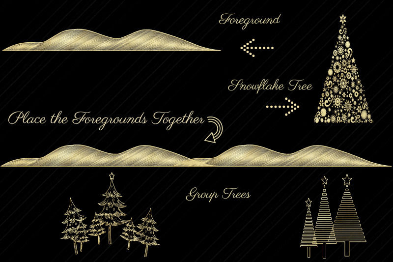 gold-foil-christmas-and-winter-trees-clip-art