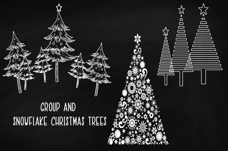 chalk-christmas-and-winter-trees-clip-art