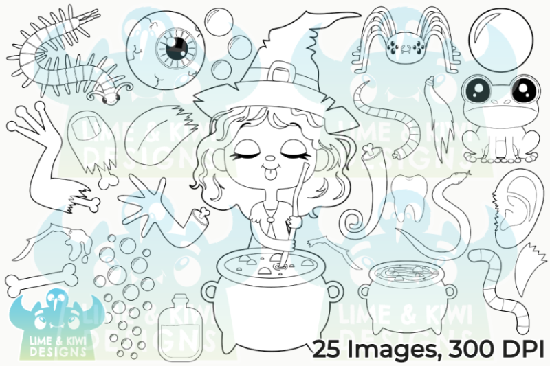 witch-039-s-pantry-digital-stamps-lime-and-kiwi-designs