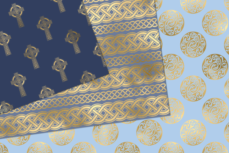 blue-and-gold-celtic-digital-paper