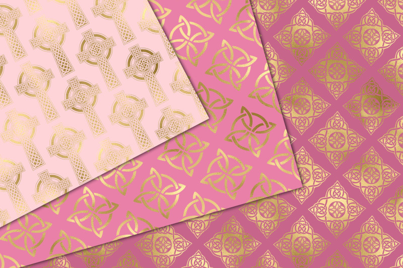 pink-and-gold-celtic-digital-paper