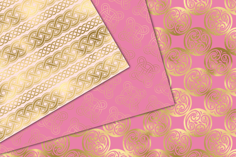 pink-and-gold-celtic-digital-paper