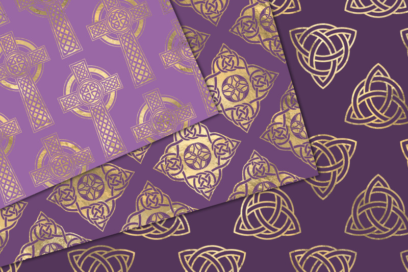 purple-and-gold-celtic-digital-paper