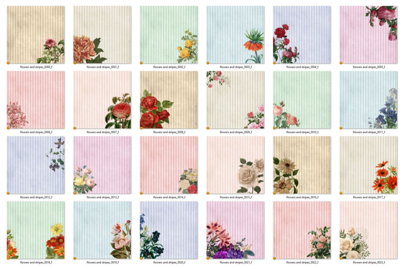 flowers-and-stripes-digital-paper