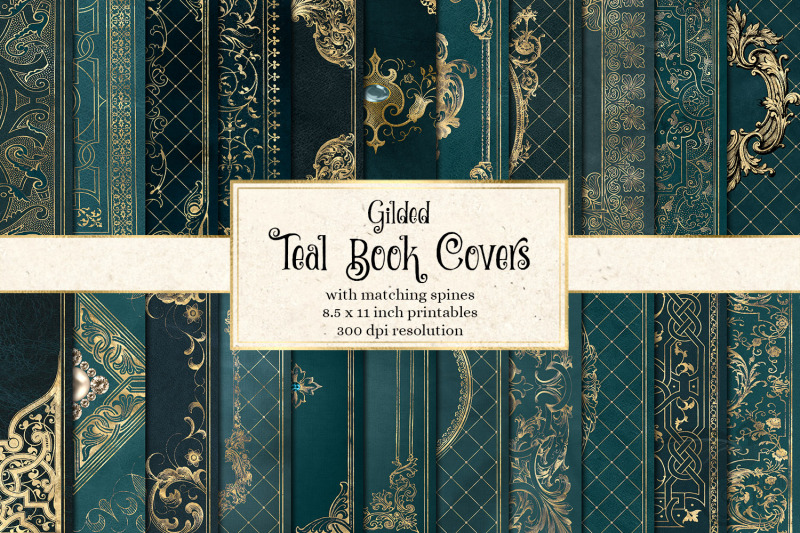 gilded-teal-book-covers