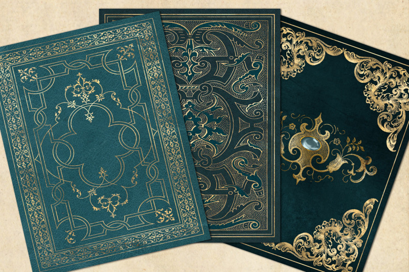 gilded-teal-book-covers