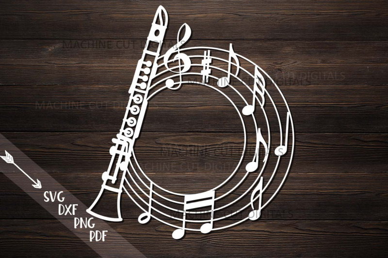 clarinet-monogram-cut-out-svg-dxf-template