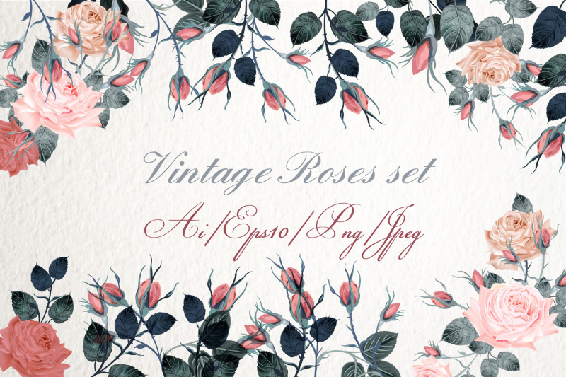 collection-of-vintage-vector-roses-in-classic-watercolor-style