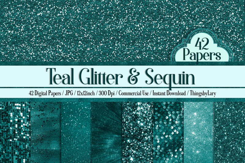 42-teal-glitter-sequin-tinsel-shimmering-digital-papers