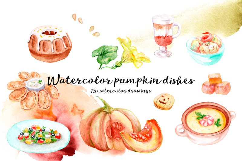 watercolor-pumpkin-dishes