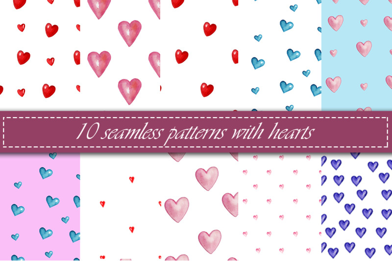 valentine-039-s-day-watercolor-patterns