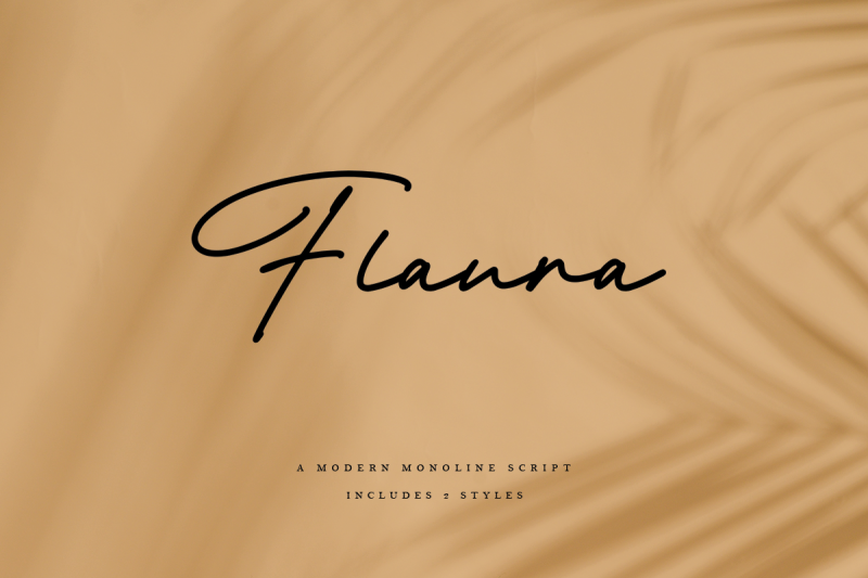 flaura-a-modern-monoline-script