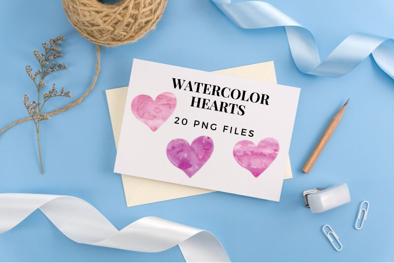 pink-watercolor-hearts-clipart