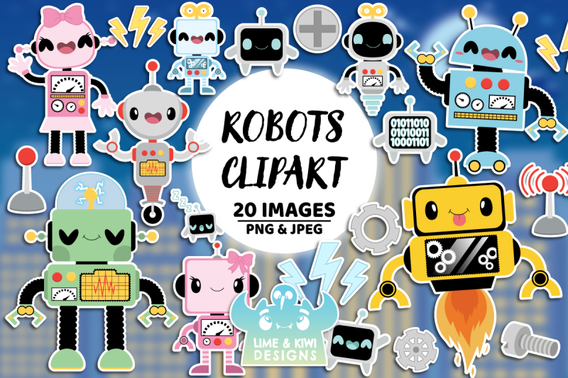 robots-clipart-lime-and-kiwi-designs