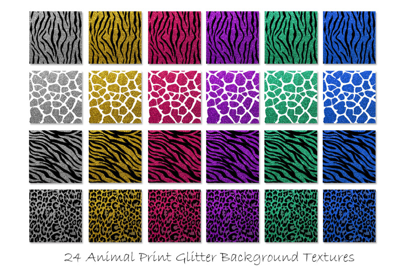 glitter-animal-print-digital-paper-zebra-leopard-tiger-and-giraffe