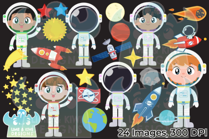 space-astronauts-clipart-lime-and-kiwi-designs