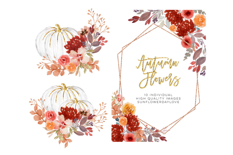 fall-autumn-wreath-floral-watercolor-clipart-flower-wreath-clipart