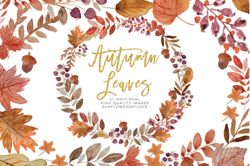 watercolor-autumn-leaves-clipart-wreath-border-floral-fall-leaves