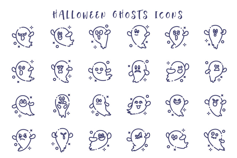 halloween-ghosts-emoji-icons-set