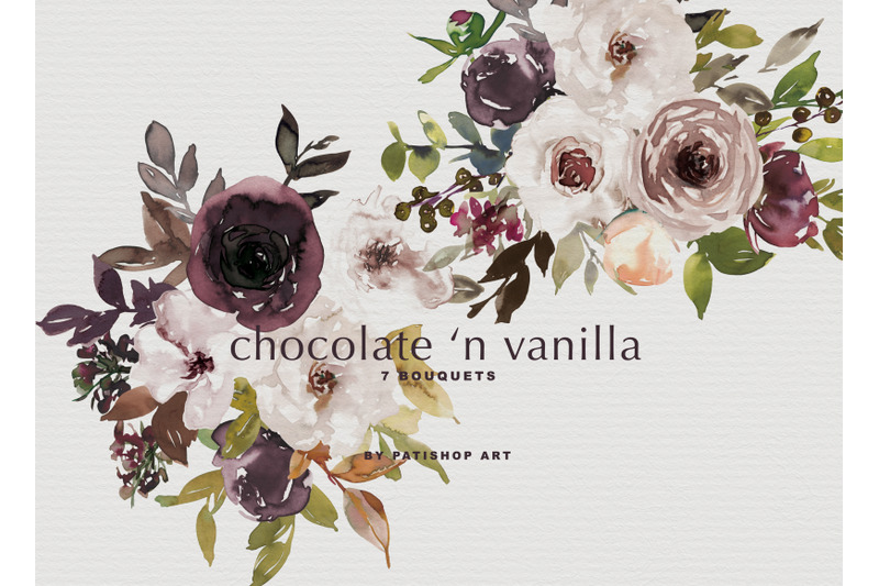 chocolate-vanilla-watercolor-set