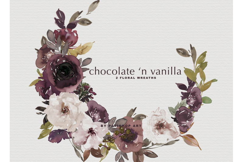 chocolate-vanilla-watercolor-set