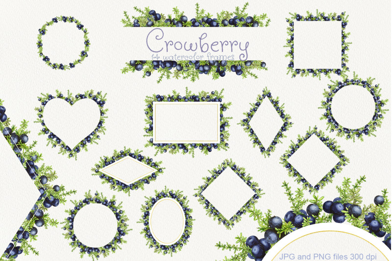 14-frames-with-watercolor-crowberry