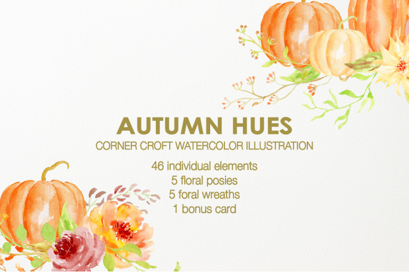 watercolor-autumn-hues-pumpkin-flower-clipart