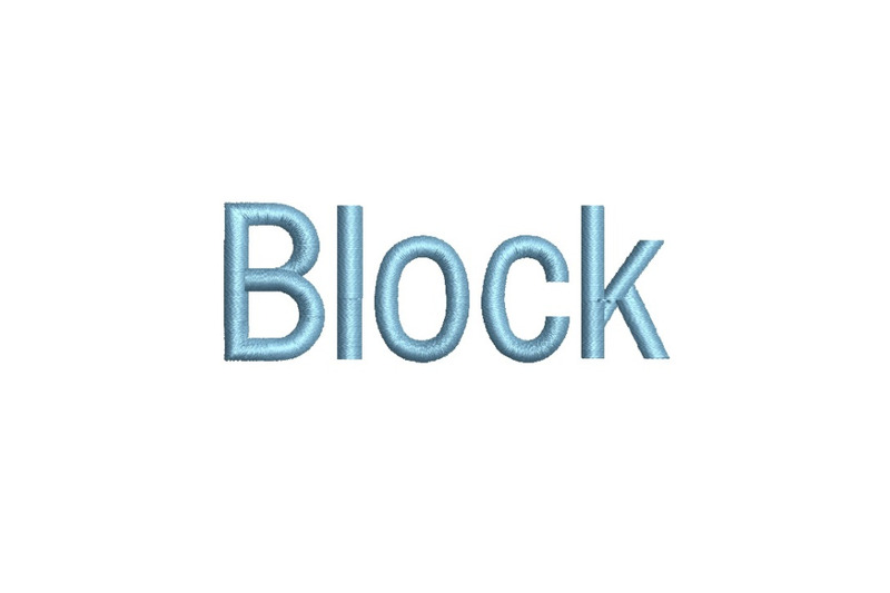 Block 15 sizes embroidery font SVG PNG EPS DXF File