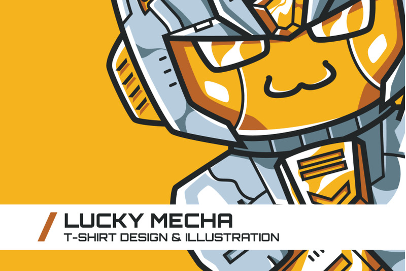 lucky-mecha-t-shirt-illustration