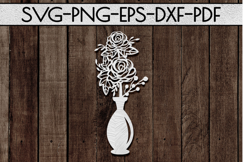 roses-in-vase-papercut-template-spring-decor-svg-pdf
